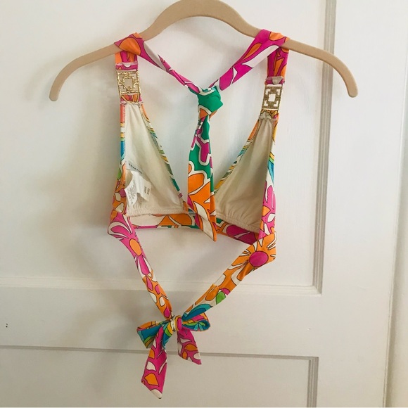 Trina Turk Multi-Color Embellished Bikini Top - Picture 6 of 9
